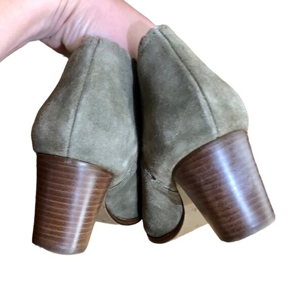 Jack Rogers Marianne Suede Scalloped Trim Ankle Boots Size 9 - Picture 8 of 9